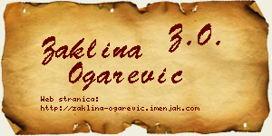 Žaklina Ogarević vizit kartica